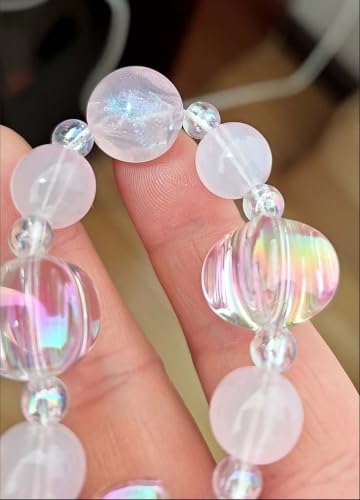 Beaded Phone Charm Lanyard Strap Girly Style Fixed Beads Pearl Lanyards - color: PH-dchd-1