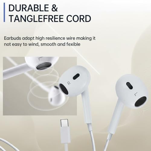 2Pack USB C Headphones Wired USBC Earbuds for iPhone 17 16 15 Pro Max