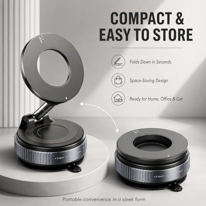 Vacuum Magnetic Phone Holder for Car, 96 lb Suction, 2800 gf Magnetic Force