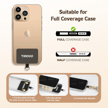 TiMOVO Phone Lanyard Crossbody Wrist Strap, Adjustable Anti-Theft Strap for Smartphone Case - color: Rhombic Datura
