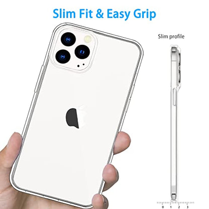 JJGoo Compatible with iPhone 14 Pro Case, Clear Soft Shockproof Protective Slim Thin Bumper Cover Transparent Phone Case - color: Clear