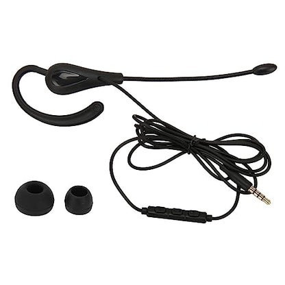 Monaural Headset, Rugged Single Ear Headset with Wired Clear Noise Cancellation for Call Center Computers (3.5mm)