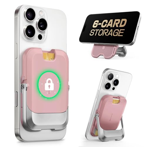 SUPCASE for MagSafe Wallet with Stand, Hold 6 Cards, Blush Pink - color: Blush Pink
