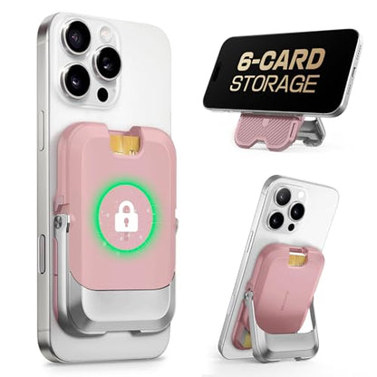 SUPCASE for MagSafe Wallet with Stand, Hold 6 Cards, Blush Pink - color: Blush Pink