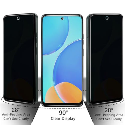 2 Pack Privacy Screen Protector for Motorola Moto G 5G 2025 - color: Black-Moto G 5G 2025