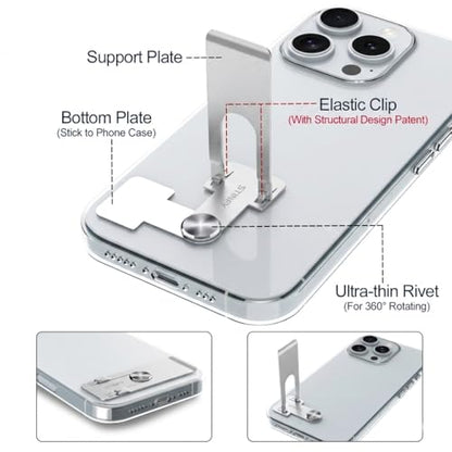 Phone Slim Stand Thin Kickstand for iPhone Phone Case Sliver 1-Pack - color: Sliver