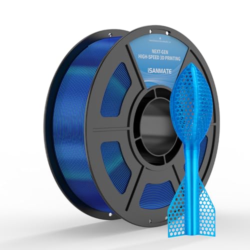 iSANMATE TPU Filament 1.75mm, Clear Blue TPU 95A HF High Speed, 1kg | Flexible Tough Wear-Resistant Elastic; HF TPU 50-100mm/s; Compatible with Bambu Lab and Most FDM 3D Printer; for TPU Beginner - color: Clear Blue, size: TPU-HS-95A