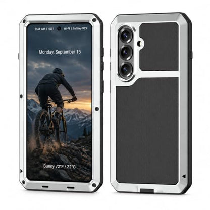 Metal Case for Samsung Galaxy S26 Case 6.3",Full Body Protective Cover Heavy Duty Shockproof [Tough Armour] Aluminum Alloy Case with Silicone Built-in Screen Protector - Silver - color: Silver