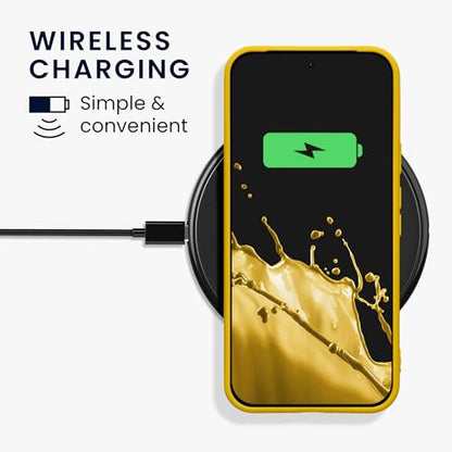 kwmobile Case Compatible with Google Pixel 9 Pro XL Case - Protective Slim TPU Cover with Soft Matte Finish - Radiant Yellow - color: Radiant Yellow