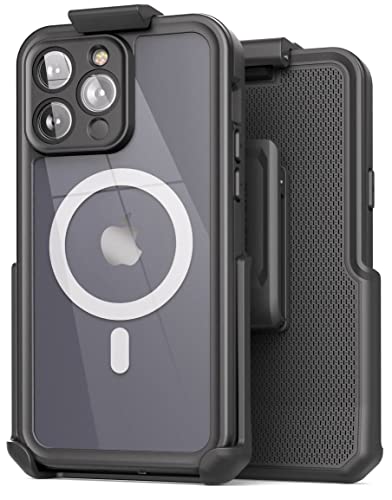 Encased Titan-X Designed for iPhone 14 Pro Max Waterproof Case Compatible with MagSafe and Belt Clip Holster (MIL-Spec Extreme Protection) - size: iPhone 14 Pro Max