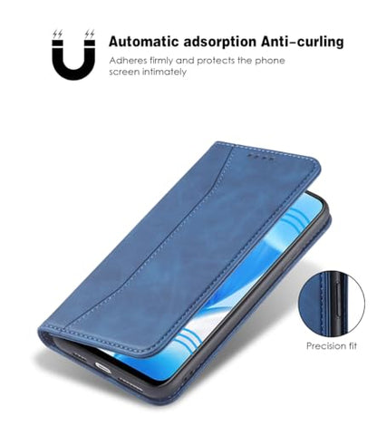 Asuwish Flip Wallet Phone Case for OnePlus Nord N200 5G with Screen Protector Magnetic Closure Folio Cover Credit Card Holder Slot Stand One Plus N 200 G5 1 Plus 200N 1plus One+ 1+ N2005G 2021 Blue - color: Blue