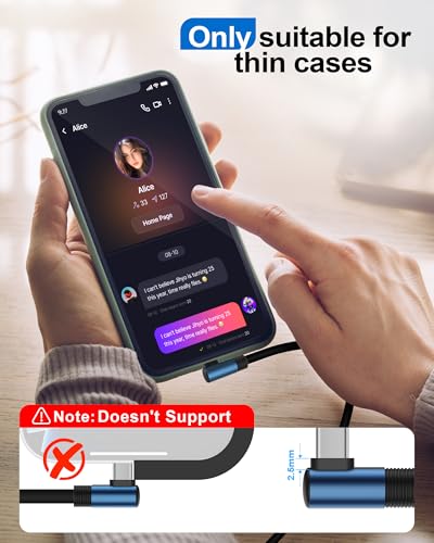 Right Angle Short USB C Cable 1ft, Soft Silicone 60W Fast Charging Cable - color: Black, size: 1 Ft.