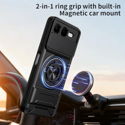 Compatible with Infinix Smart 10 Plus 4G Case Cover,Compatible with Infinix Smart 10 Plus 4G X6725B with Slide Camera Cover Phone Stand Protective Case Black - color: Black, size: Compatible with Infinix Smart 10 Plus 4G
