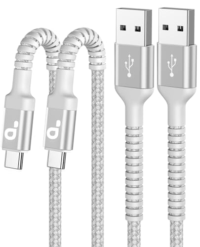USB A to USB C Cable Fast Charging [2 Pack, 6FT] USB to USB C Charger Cable - color: Silver, size: 6FT, style: USB A to USB C