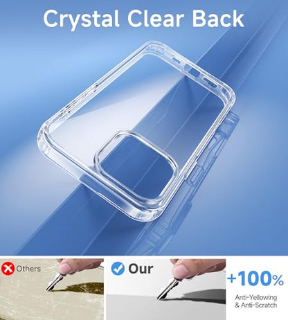 USLAI Case for iPhone 15 Pro, Anti-Yellowing, Crystal Clear Back, Shockproof & Military‑Grade Drop Protection - Transparent - color: Clear, size: iPhone 15 Pro