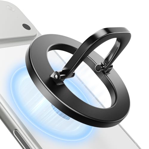 SUPERONE for MagSafe Phone Grip, Adjustable Magnetic Phone Ring Holder - color: 1 Pc Black