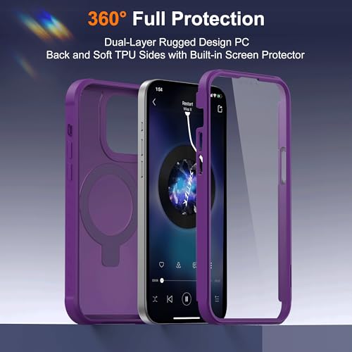 Compatible with iPhone 14 Plus Case with Stand 6.7",Purple - color: Purple, size: Iphone 14 Plus