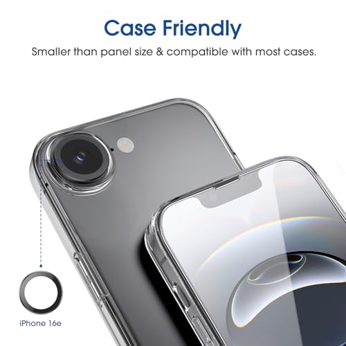 amFilm OneTouch for iPhone 17e / iPhone 16e Screen Protector Tempered Glass - size: IPH16e-6.1”