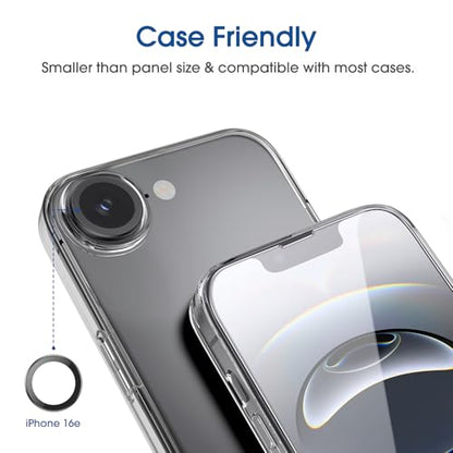 amFilm OneTouch for iPhone 17e / iPhone 16e Screen Protector Tempered Glass - size: IPH16e-6.1”
