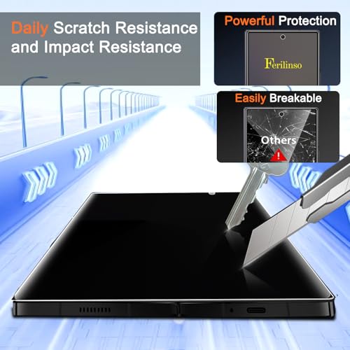 Ferilinso 2 Pack Privacy Screen Protector for Samsung Galaxy Z Fold 7 - size: Samsung Galaxy Z Fold 7-Black