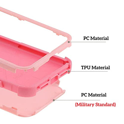 Co-Goldguard for iPhone 13 Case, [Shockproof] [Military Dropproof] Non-Slip Heavy Duty Full-Body Protection Phone Case Cover for iPhone 13, 6.1 inch, Pink01 - color: Pink01