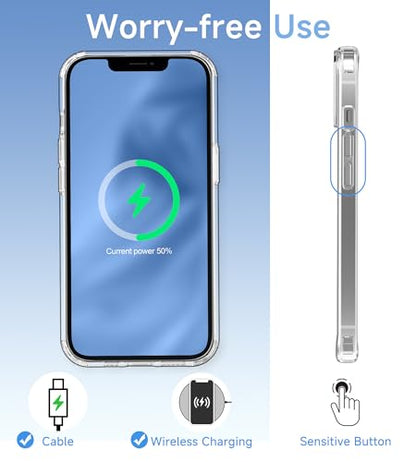 USLAI Case for iPhone 11 Pro Max, Anti-Yellowing, Crystal Clear Back, Shockproof & Military‑Grade Drop Protection - Transparent - color: Clear, size: iPhone 11 Pro Max