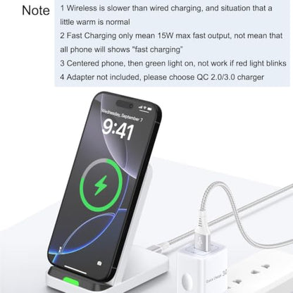 for Google Pixel 11 10 9 8 7 6 Pro XL 10a, Wireless Charger Phone Stand - color: Bright White, style: wireless charger