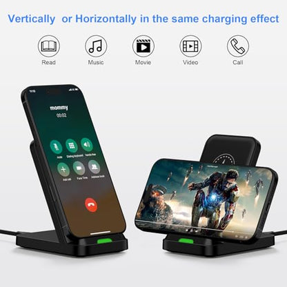 for Google Pixel Wireless Charging Stand for Pixel 11/10 Pro/10 Pro XL/9a - color: 1Pack-Black