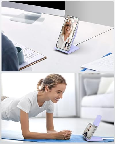 NANAMI Fast Wireless Charger 2 Pack, Desktop Wireless Charging Stand - color: White/Purple