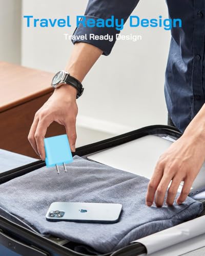 AISNI Fast Charging for iPhone 14/13/12 Fast Charger with 6 FT Long Cable - color: Blue