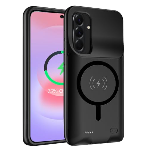 Battery Case for Galaxy A36/A56/A37,Upgraded 10000mAh High Capacity Rechargeable Portable Protective Extended Charger Case Wireless Charging Compatible (6.7 inch) Charging Case & Carplay Black - size: Galaxy A36/A56/A37