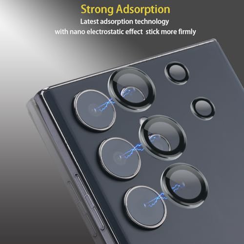 Camera Lens Protector for Samsung Galaxy S25 Ultra, Black - color: Black