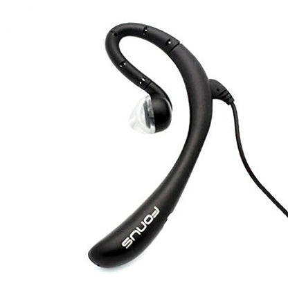 Wired Headset Mono Hands-Free Earphone 3.5mm Headphone Earpiece Boom Microphone Single Earbud Black for Verizon iPhone 6 Plus, 6S, 6S Plus