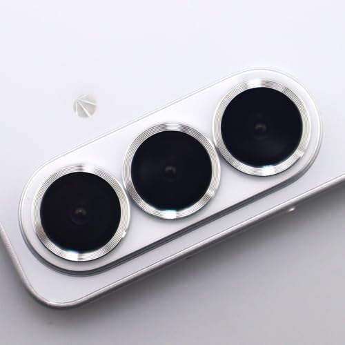 for Samsung Galaxy S26 / S26 Plus Camera Lens Protector Metal Ring Tempered Glass Lens Cover Accessories (Silver) - color: Silver