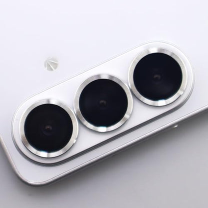 for Samsung Galaxy S26 / S26 Plus Camera Lens Protector Metal Ring Tempered Glass Lens Cover Accessories (Silver) - color: Silver