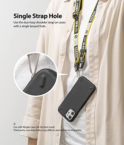 Ringke Phone Lanyard for iPhone 17 Pro Max and Most Smartphones [One-Touch Buckle] Shoulder Strap Adjustable Sturdy Universal Phone Crossbody Neck Lanyard for Travel Essentials - Ticket Band Black - color: Ticket Band Black