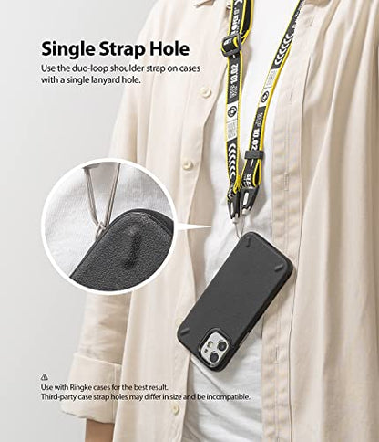 Ringke Phone Lanyard for iPhone 17 Pro Max and Most Smartphones [One-Touch Buckle] Shoulder Strap Adjustable Sturdy Universal Phone Crossbody Neck Lanyard for Travel Essentials - Ticket Band Black - color: Ticket Band Black