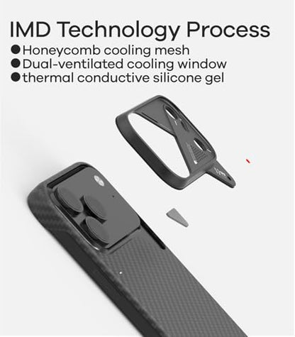 Aulumu A17 Aramid Fiber iPhone 17 Pro Case | 1500D Ultra Slim Woven | CoolHyper Real Cooling | Compatible with MagSafe - size: iPhone 17 Pro