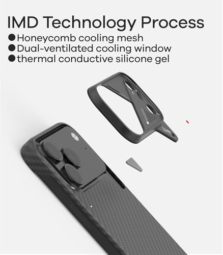 Aulumu A17 Aramid Fiber iPhone 17 Pro Max Case | 1500D Ultra Slim Woven | CoolHyper Real Cooling | Compatible with MagSafe - size: iPhone 17 Pro Max