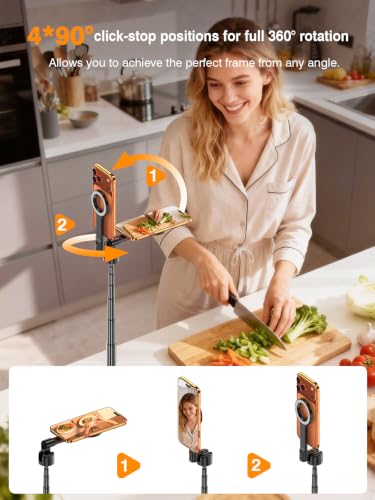 for Mag Safe Tripod for iPhone, JustTap 65” Selfie Stick for iPhone