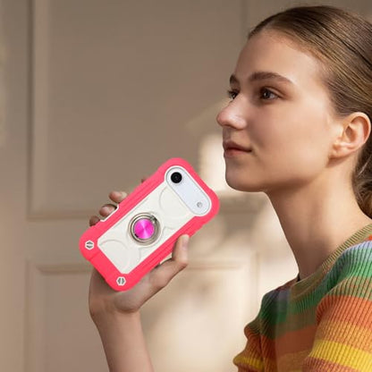 MARKILL Compatible with iPhone Air Case 6.5 Inch 2025 with 360 Degree Rotate Ring Stand, Military Grade Drop Protection Full Body Rugged Protective Case Kids Hot Pink - color: Hot Pink, size: iPhone Air 6.5"