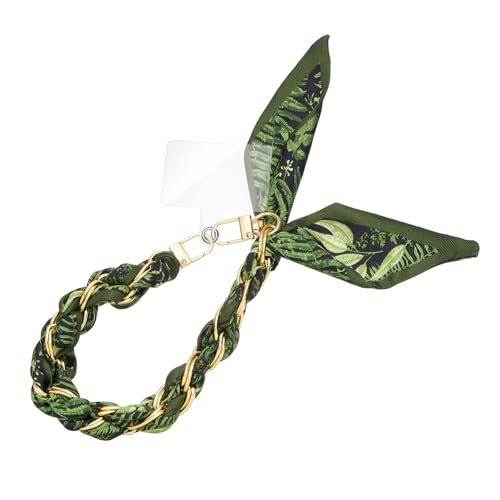 ZOOEASS Phone Wrist Lanyard Gold Metal Scarf Phone Charm Strap with Tether Tab Women Phone Chain Accessories for Handbags - color: Style 6