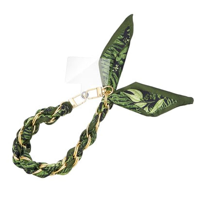 ZOOEASS Phone Wrist Lanyard Gold Metal Scarf Phone Charm Strap with Tether Tab Women Phone Chain Accessories for Handbags - color: Style 6