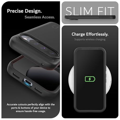 TUDIA for Google Pixel 10 / Pixel 10 Pro Case 2025, MergeGrip [Compatible with Magsafe & Pixelsnap] Cases – [Military Grade Drop Tested] Dual Layer Slim Shockproof Heavy Duty Protection - Black - color: Black, size: Pixelsnap 10 / 10 Pro