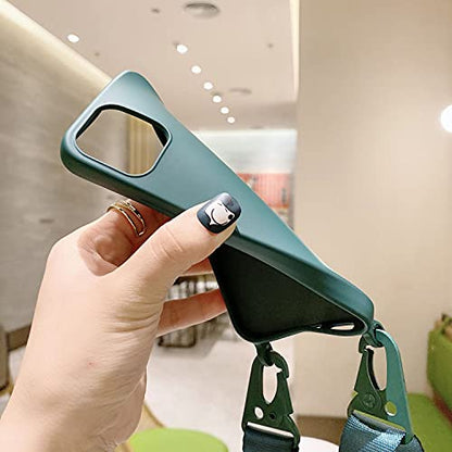 Compatible with iPhone 6/7/8/SE2/SE3,Crossbody Phone Case with Lanyard Cute Soft Silicone Case with Adjustable Shoulder Strap Shockproof Protector Compatible with Women Girls Dark Green - color: Dark Green, size: iPhone 6/7/8/SE2/SE3