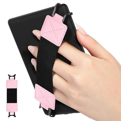 MoKo Security Hand-Strap for 6-8" Kindle eReaders Fire Tablets, Pink - color: Pink, style: Black Strap