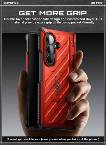 SUPCASE for Samsung Galaxy Z Fold 7 Case with Built-in Kickstand, Ruddy - color: Ruddy