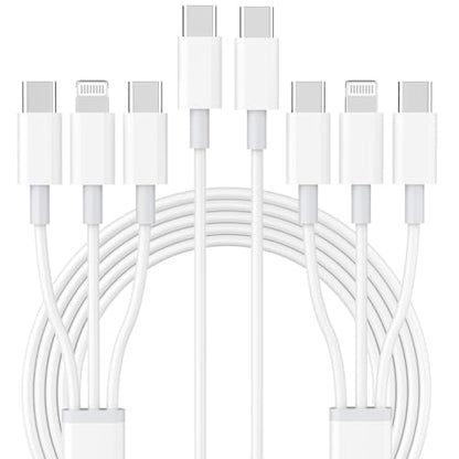 [Apple MFi Certified] iPhone Charging Cable,2Pack 6Ft Multi Chargers Cord - color: CLWhite