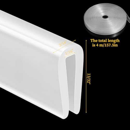 Rubber Edge Trim, 3mm Thickness U Channel Edge Protector Flexible Proof