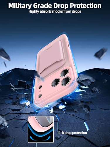 TopMade for iPhone 17 Pro Max Case with Mag-Safe Wallet, 4 Cards Holder - color: Pink, size: iPhone 17 Pro Max
